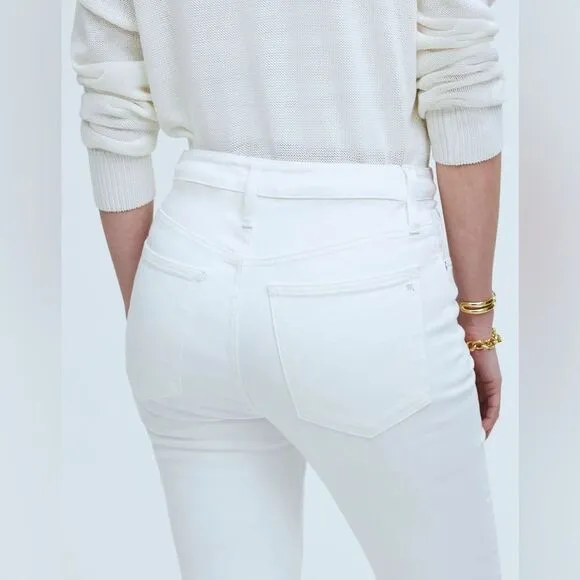 Madewell NWT Curvy Kick Out Crop Jeans Size 29 in Pure White
