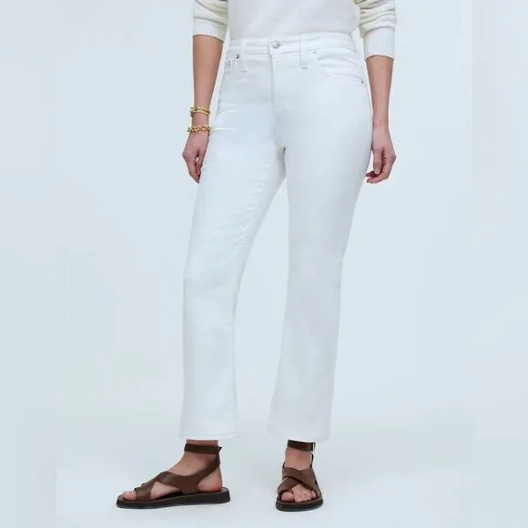 Madewell NWT Curvy Kick Out Crop Jeans Size 29 in Pure White