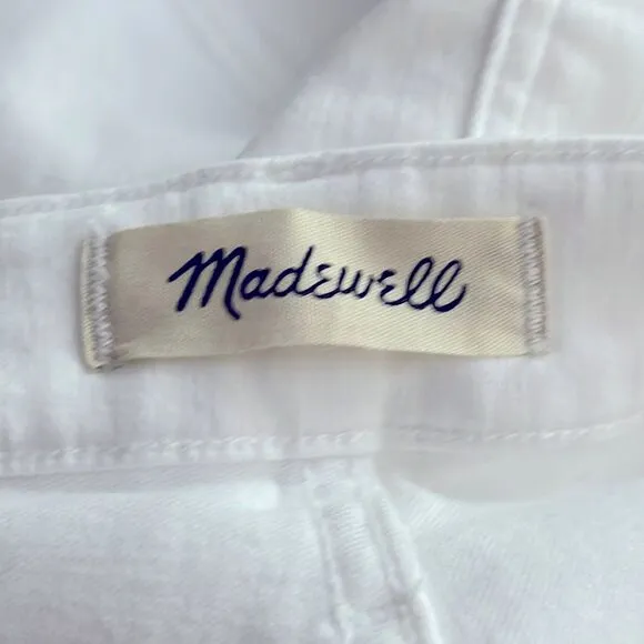 Madewell NWT Curvy Kick Out Crop Jeans Size 29 in Pure White