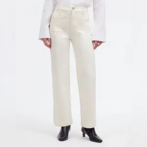 Madewell NWT Perfect Vintage Wide Leg Jeans Size 25 Patch Pocket Edition | White