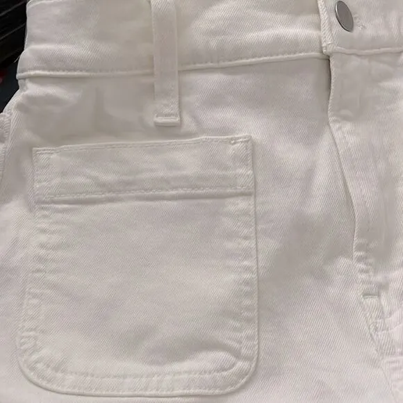 Madewell NWT Perfect Vintage Wide Leg Jeans Size 25 Patch Pocket Edition | White
