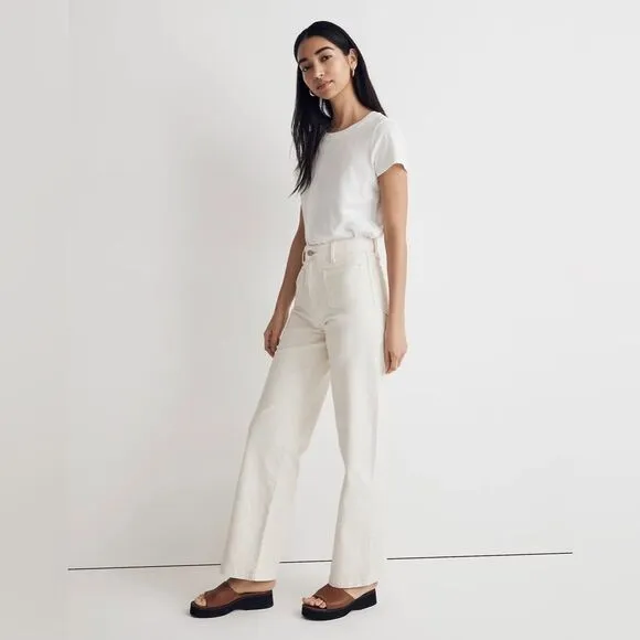 Madewell NWT Perfect Vintage Wide-Leg Jeans Size 32 High Rise in Vintage Canvas
