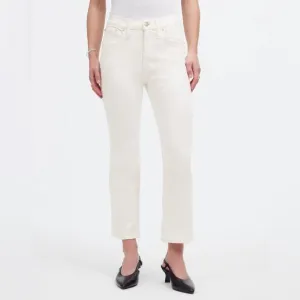Madewell NWT Tall Kick Out Crop Jeans Size 26T in Pure White