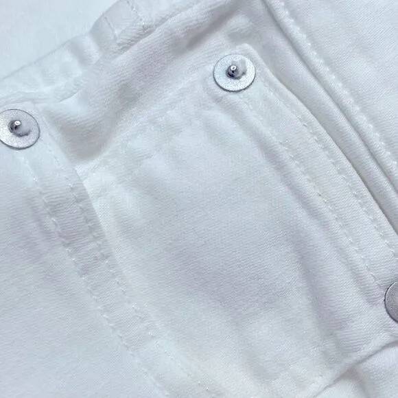 Madewell NWT Tall Kick Out Crop Jeans Size 26T in Pure White
