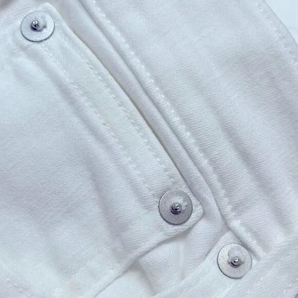 Madewell NWT Tall Kick Out Crop Jeans Size 26T in Pure White