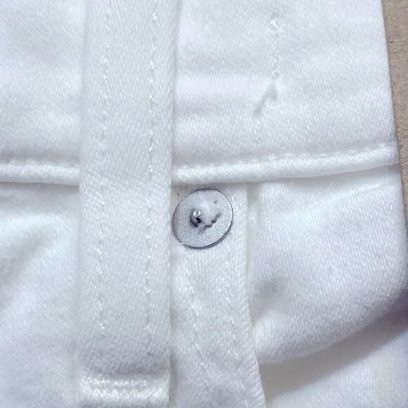 Madewell NWT Tall Kick Out Crop Jeans Size 26T in Pure White