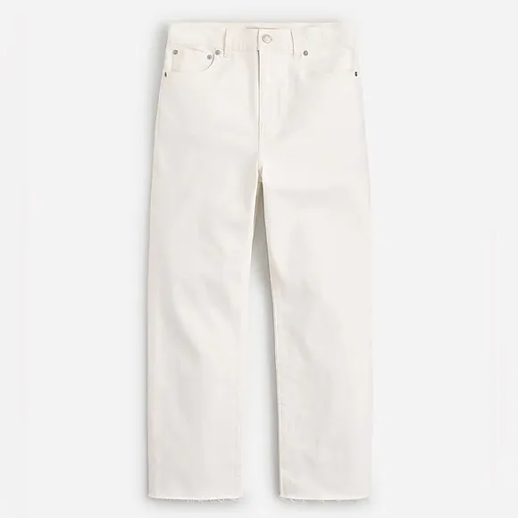 Madewell NWT The 90s Straight Crop Jeans Size 25 in Tile White | High Rise