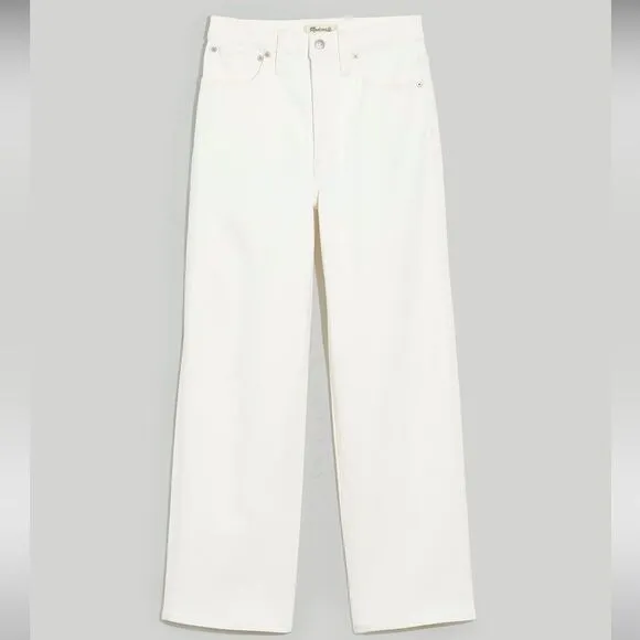 Madewell Plus Perfect Vintage Wide-Leg Crop Jeans Size 24W in Tile White