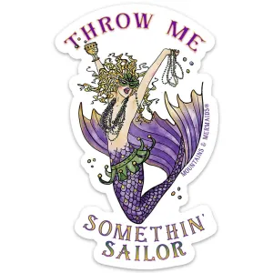 Mardi Gras Mermaid Sticker