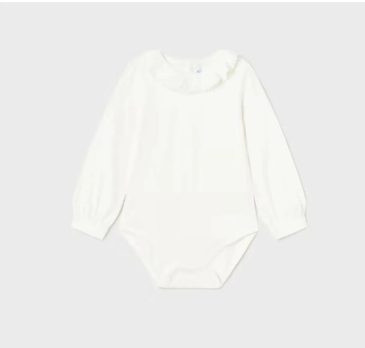 Mayoral Baby Better Cotton Ruffle Neck Sleeper: Size 6M-24M