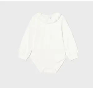 Mayoral Baby Better Cotton Ruffle Neck Sleeper: Size 6M-24M