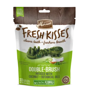 Merrick Fresh Kisses Grain Free Coconut Oil and Botanicals Extra Small Dental Dog Treats