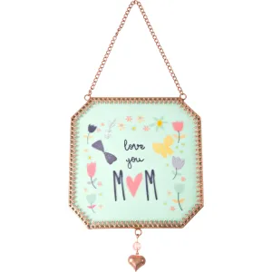 Mom 5" x 5" Glass Suncatcher