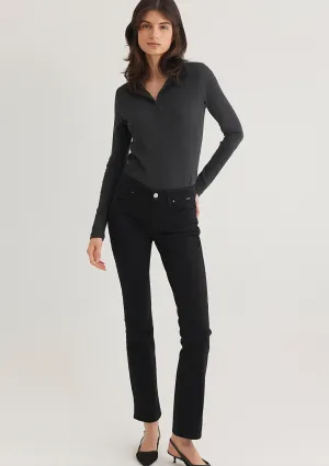 Mona Black Stretch Denim Jean Pants