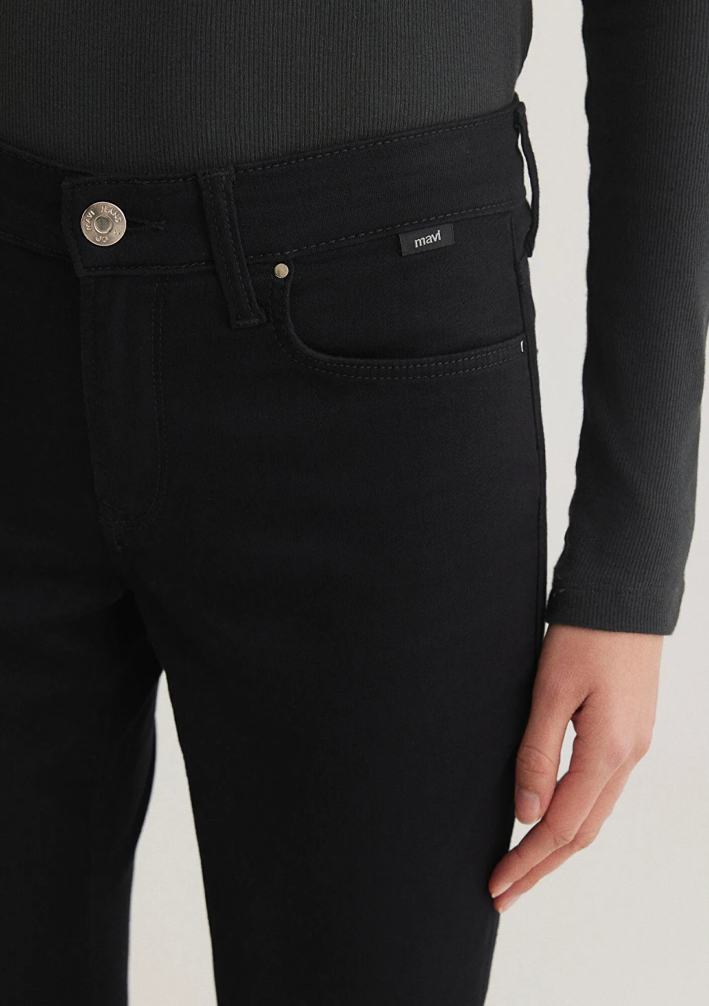 Mona Black Stretch Denim Jean Pants