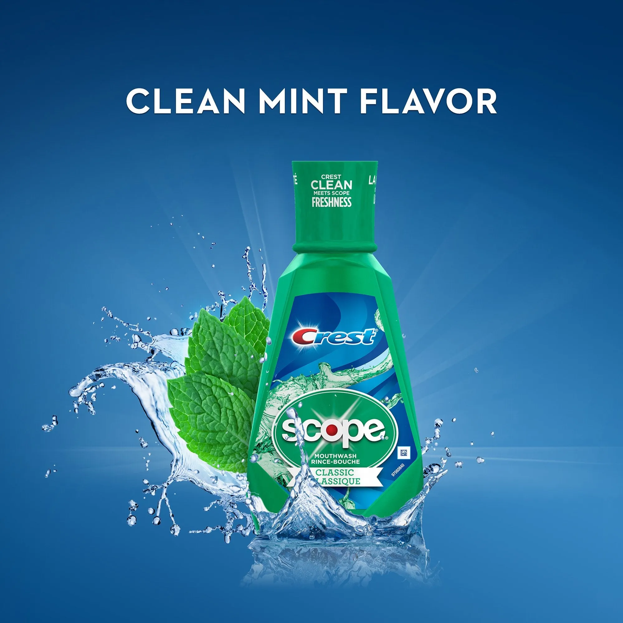 Mouthwash Crest® Scope® Classic 1.2 oz. Original Mint Flavor