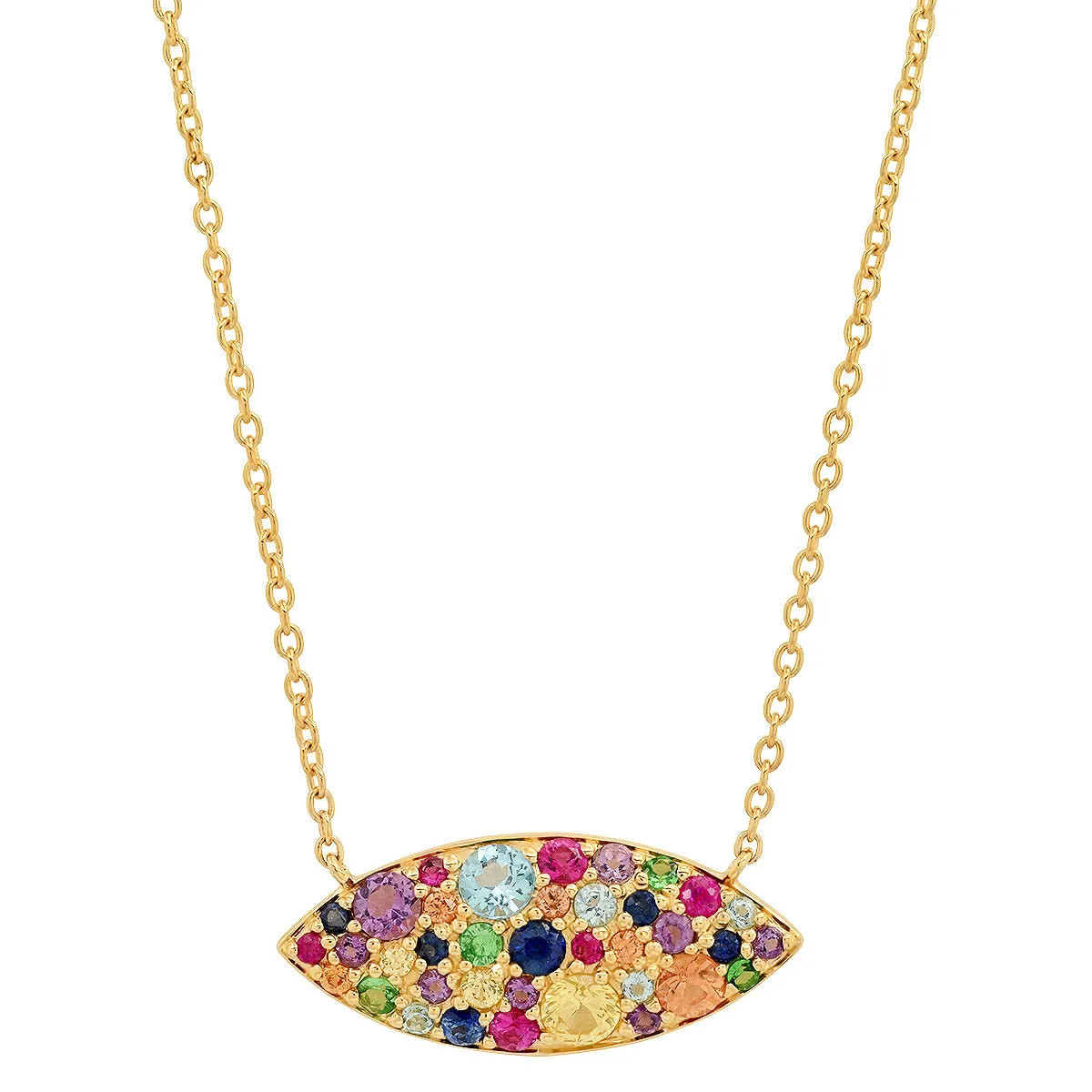 Multi Colored Evil Eye Necklace
