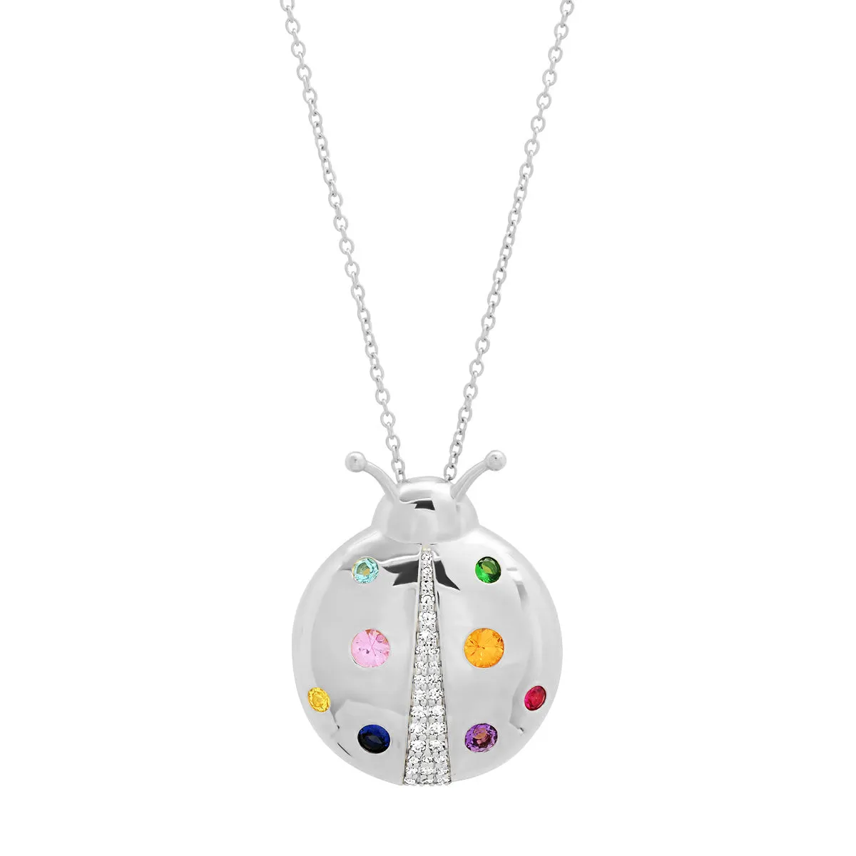 Multi Colored  Mama Ladybug Necklace