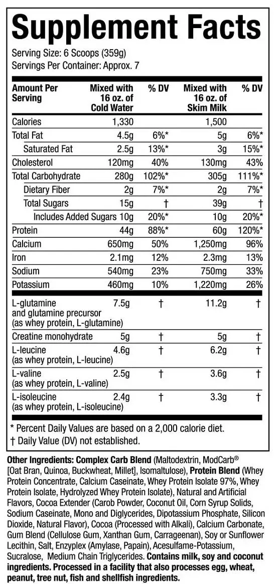 MUSCLETECH 100% MASS GAINER 5.15LB