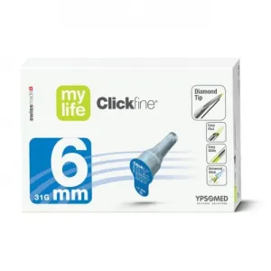 Mylife Clickfine Diamond Tip Pen Needles 6mm x 100