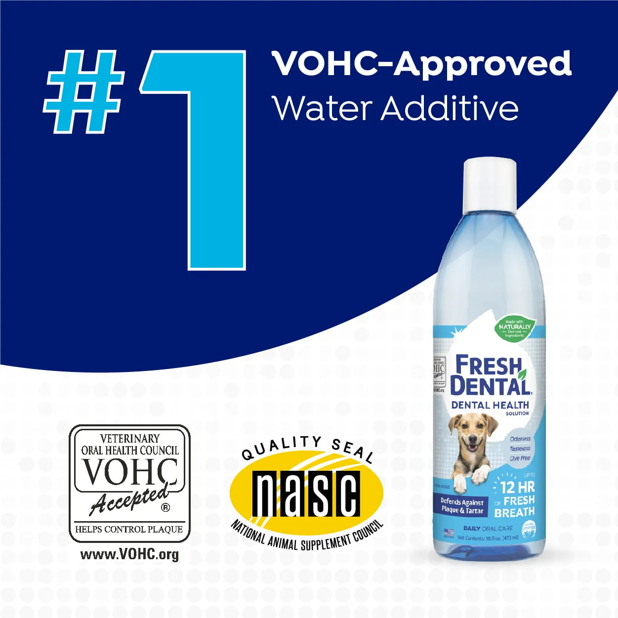 Naturel Promise Fresh Dental Dog Breath Freshener Water Additive for Dogs, 16 oz