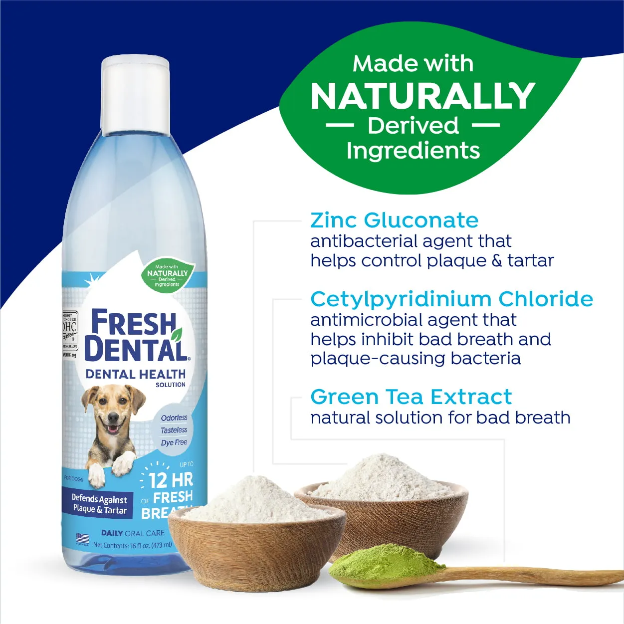 Naturel Promise Fresh Dental Dog Breath Freshener Water Additive for Dogs, 16 oz