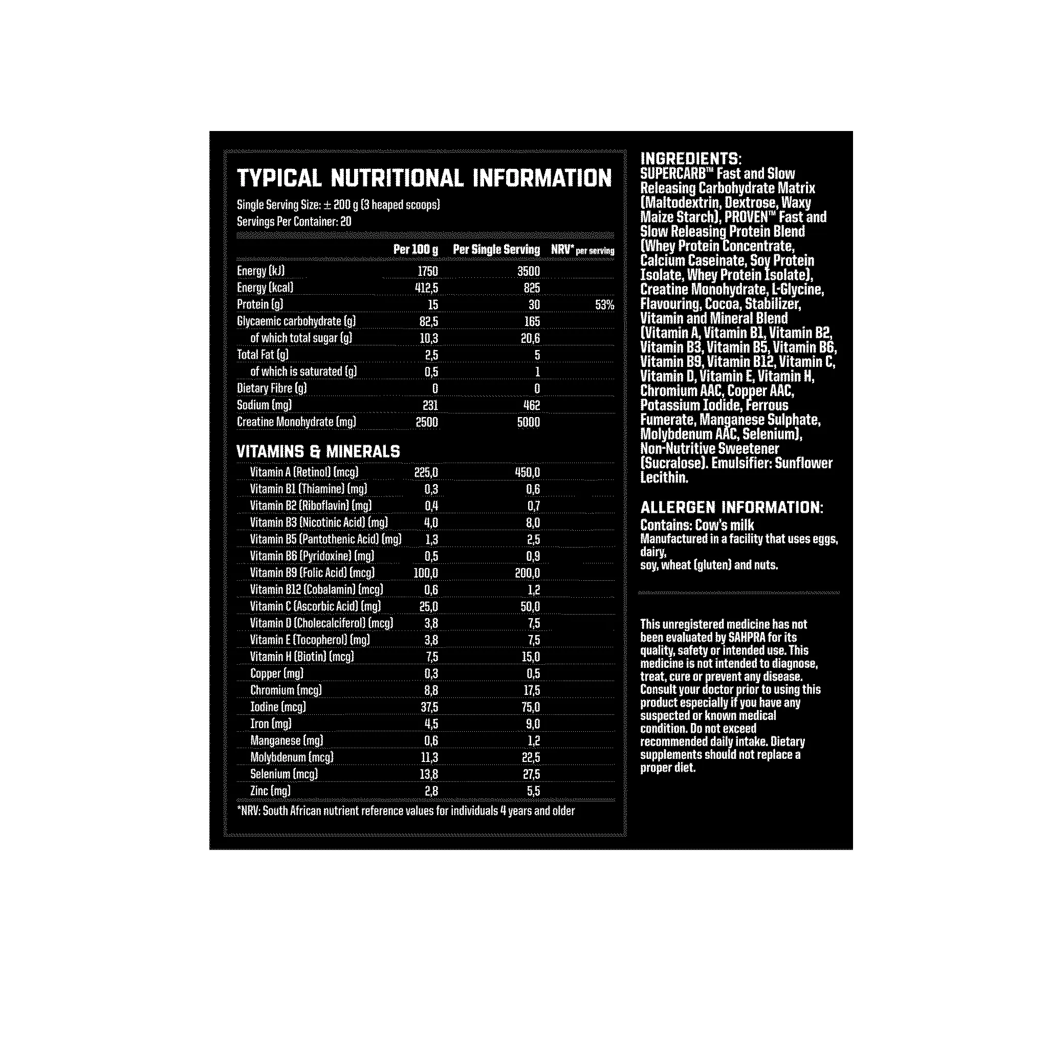 Nutritech Hulk Gainer Box 4Kg