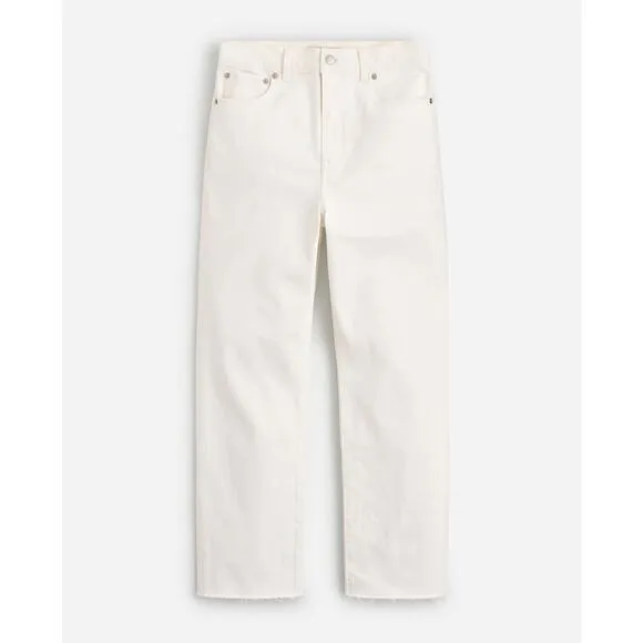 NWT Madewell The '90s Straight Crop Jean Size 25 Tile White