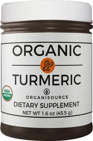 Organic Turmeric Powder by Organisource (8 oz.) Natural Anti-Inflammatory and Anti-Aging Antioxidants | Curcumin Black Pepper for Faster Absorption | Joint and Muscle Support