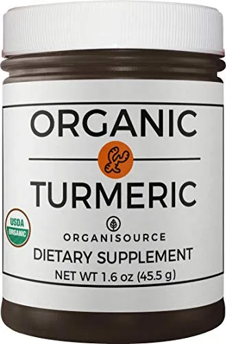 Organic Turmeric Powder by Organisource (8 oz.) Natural Anti-Inflammatory and Anti-Aging Antioxidants | Curcumin Black Pepper for Faster Absorption | Joint and Muscle Support