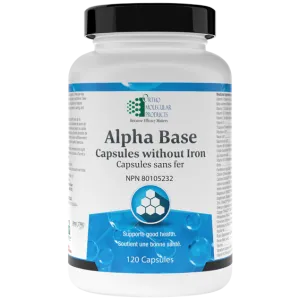 Ortho Molecular Products Alpha Base Capsules without Iron 120 Caps