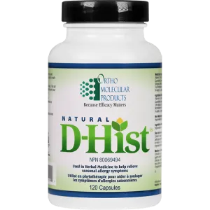 Ortho Molecular Products Natural D-Hist 120 Caps