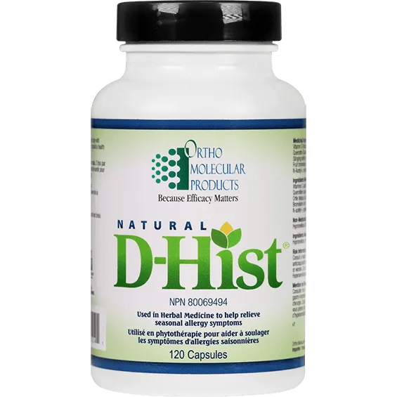 Ortho Molecular Products Natural D-Hist 120 Caps