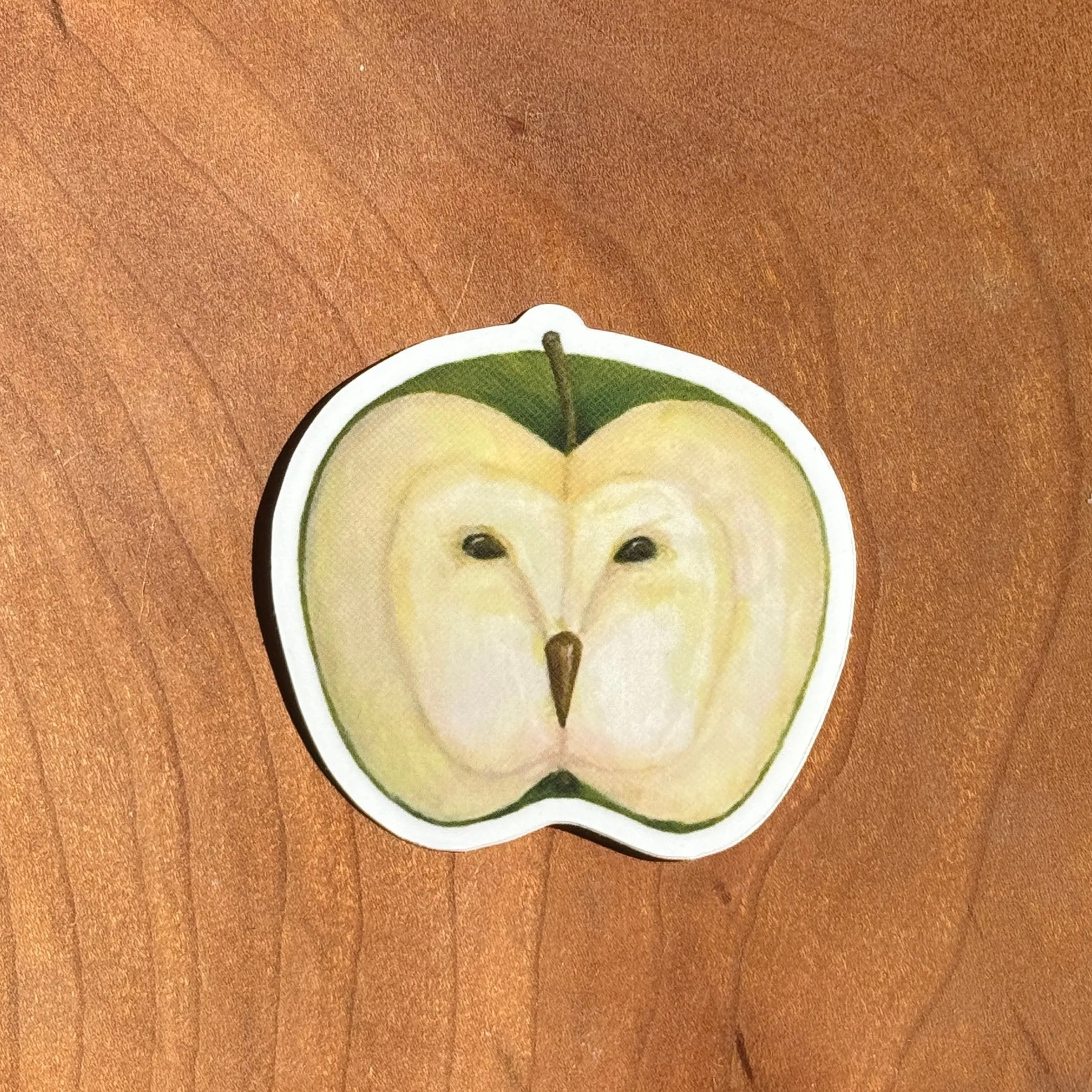 Owl Apple Sticker