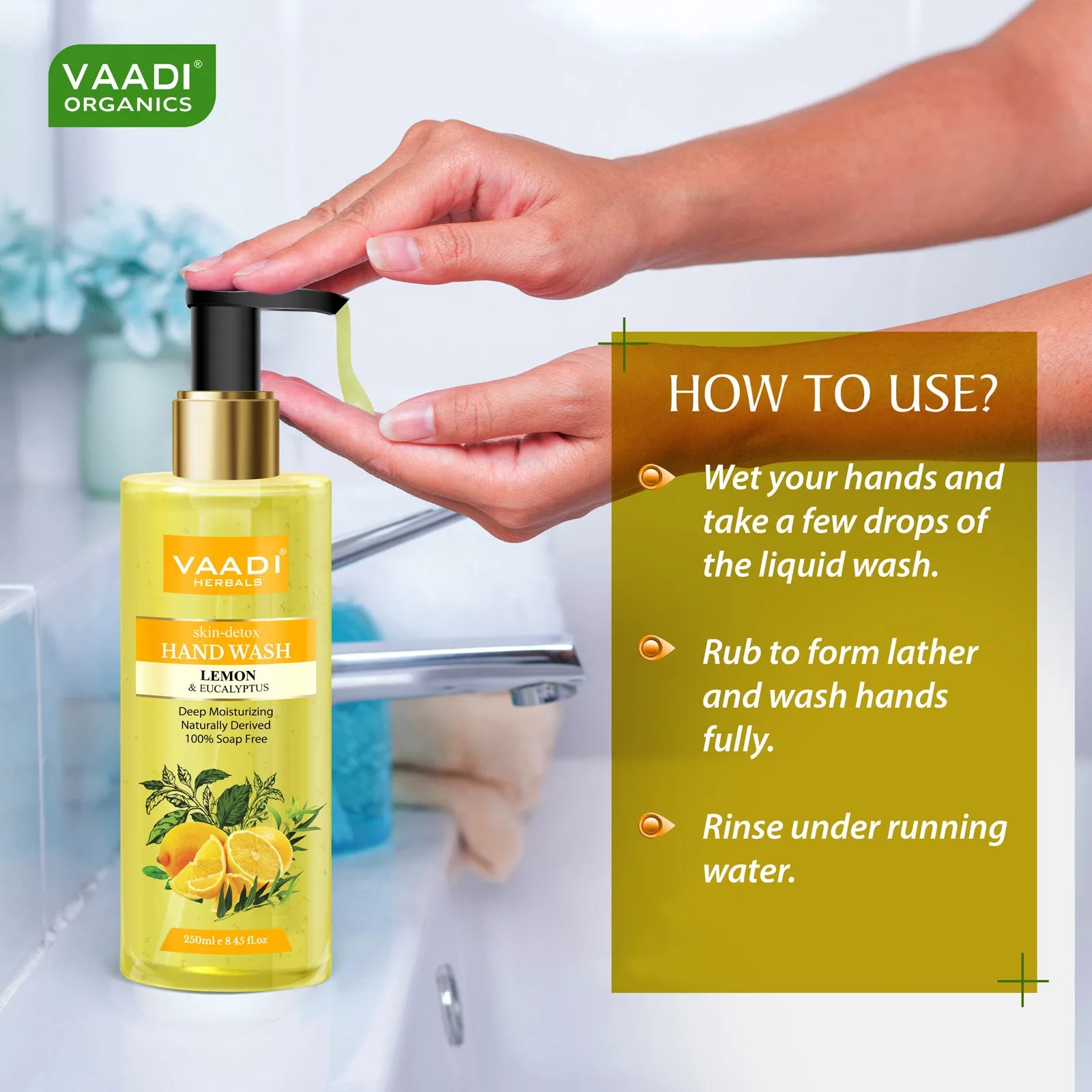 Pack of 2 Skin-Detox Lemon & Eucalyptus Hand Wash (250 ml x 2)
