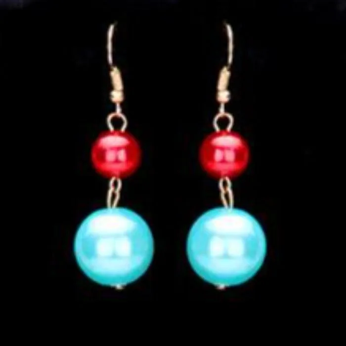 Pearl (faux) Multi Color Necklace Earring Set
