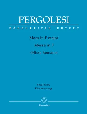 PERGOLESI - MASS F MAJOR VOCAL SCORE
