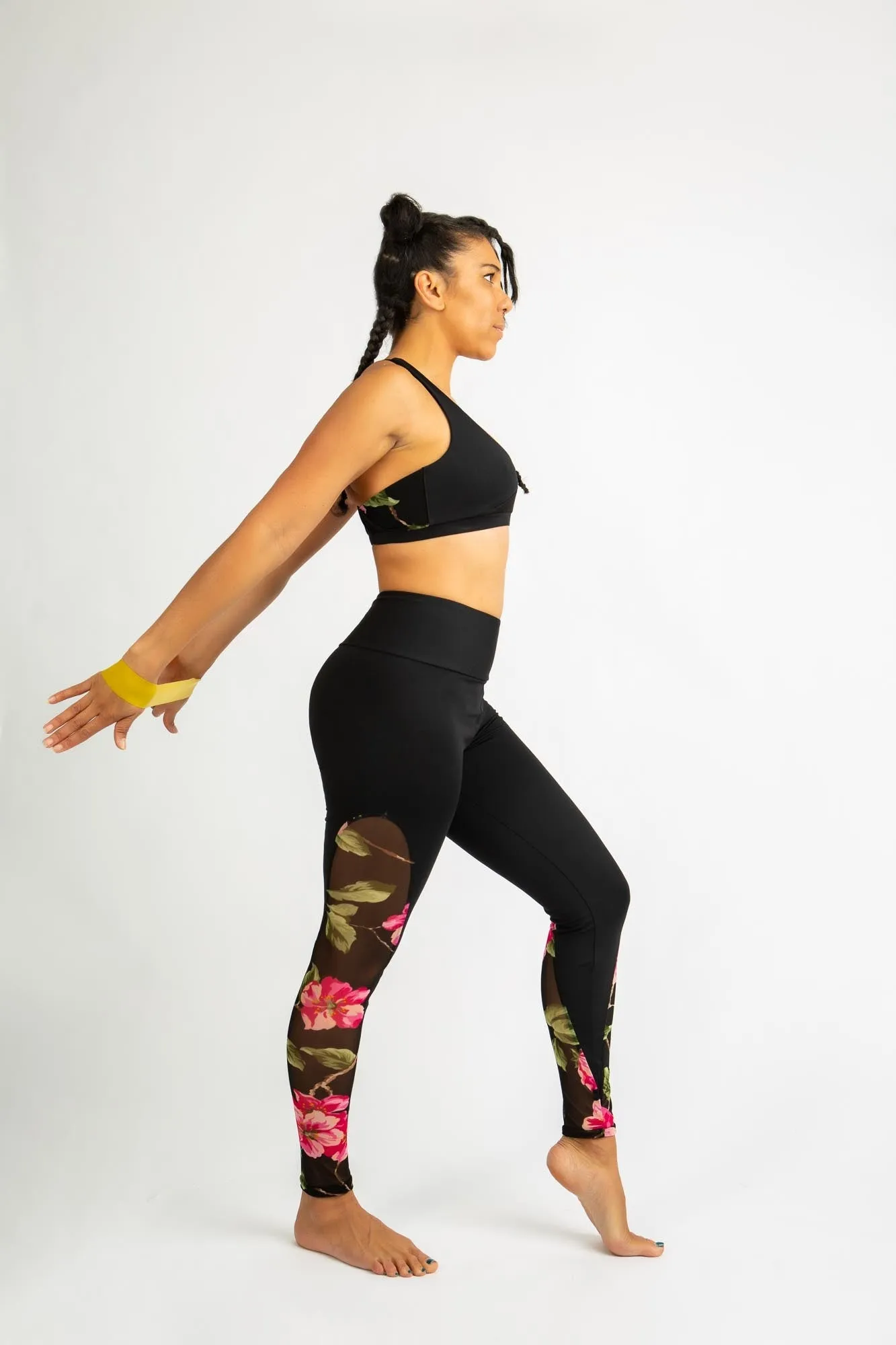 Pink Blossom Floral Leggings