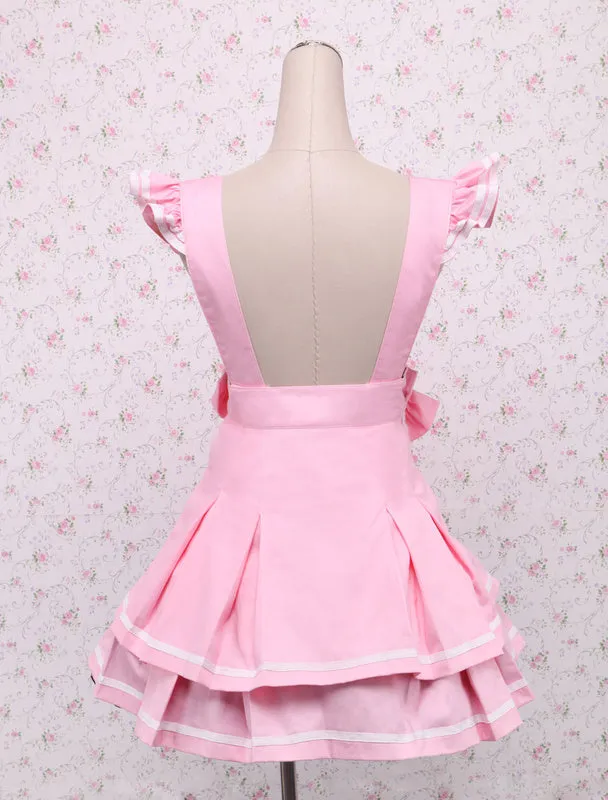 Pink Cotton Multi Layer Lolita Skirt
