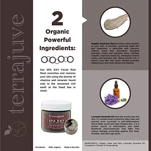 Plump it Eye and Face Anti Aging Moisturizer Cream plus Dead Sea Mud Facial Mask Treatment Pure, Organic, All Natural in an Organza Bag