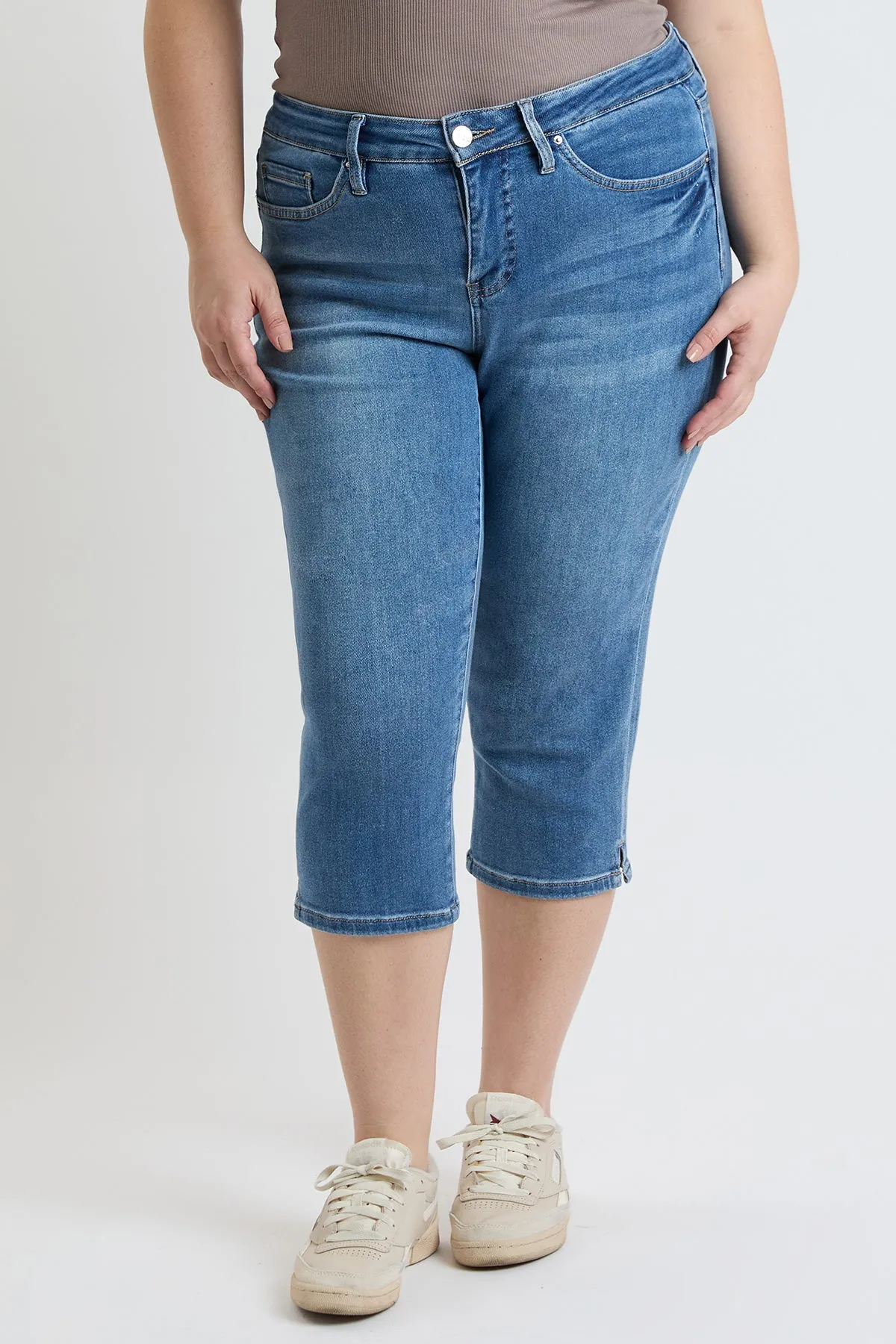 Plus High Rise Premium Stretch Essential Capri, Pack of 6