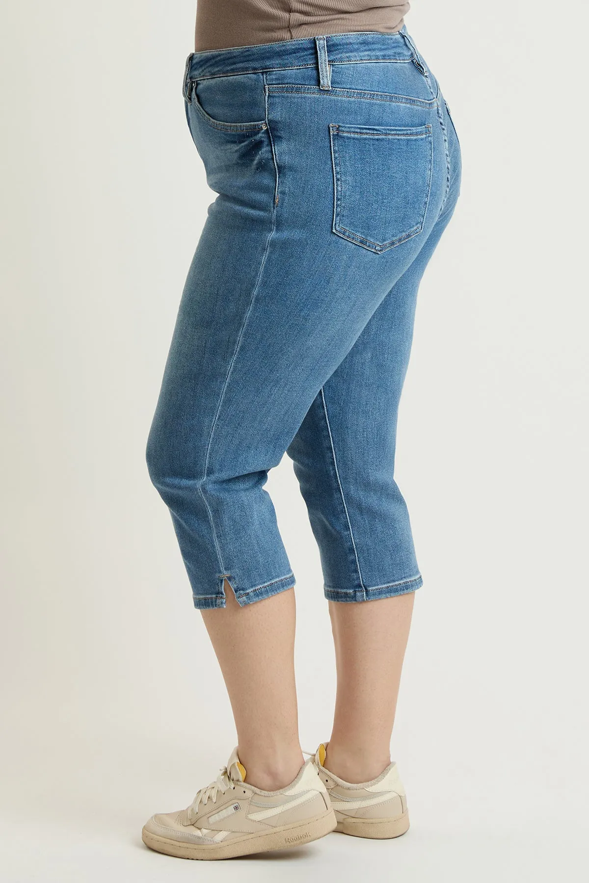 Plus High Rise Premium Stretch Essential Capri, Pack of 6