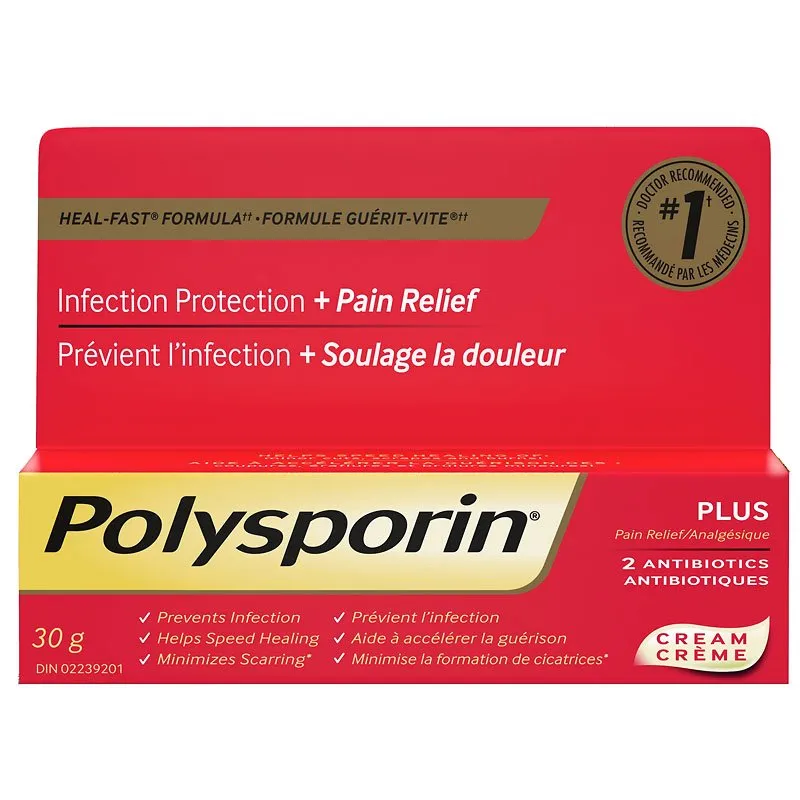 Polysporin 2 Antibiotics   Pain Relief Cream