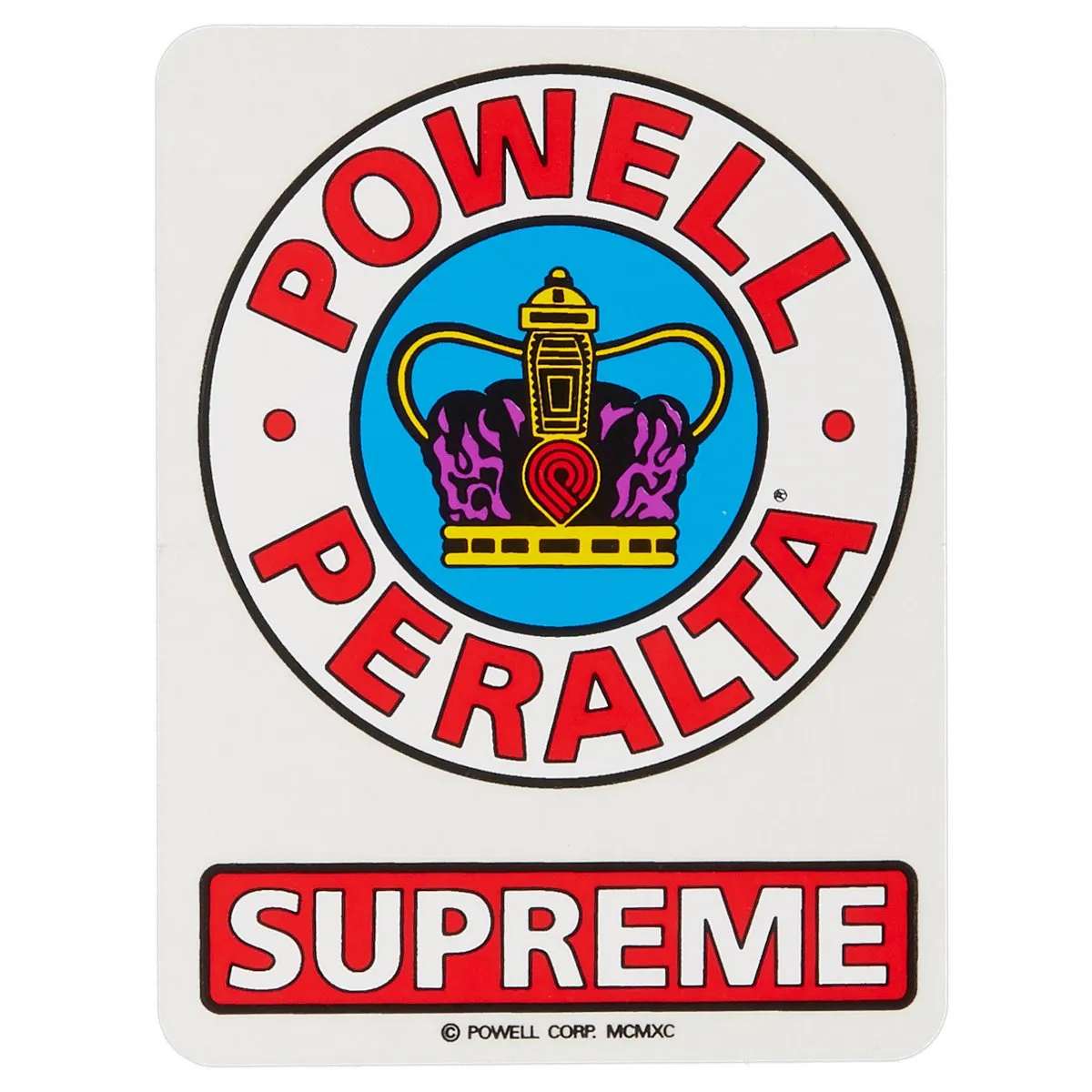 Powell Peralta Supreme OG Stickers - 6"