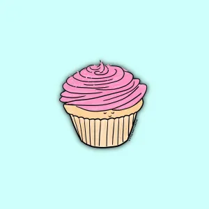 Princess Vanilla Cupcake Sticker (Crave Cupcake Collab)