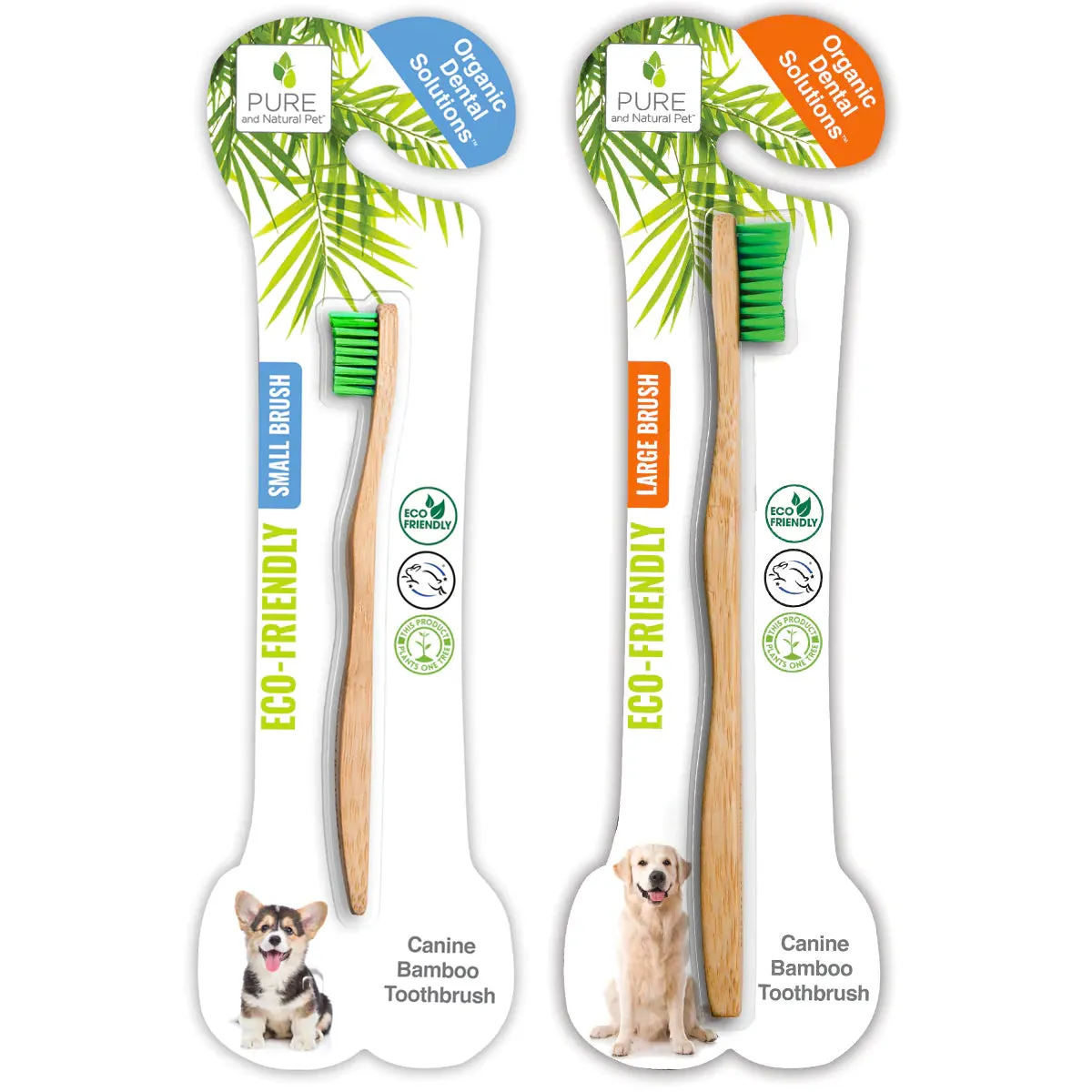 Pure and Natural Pet Organic Bamboo Toothbrushes
