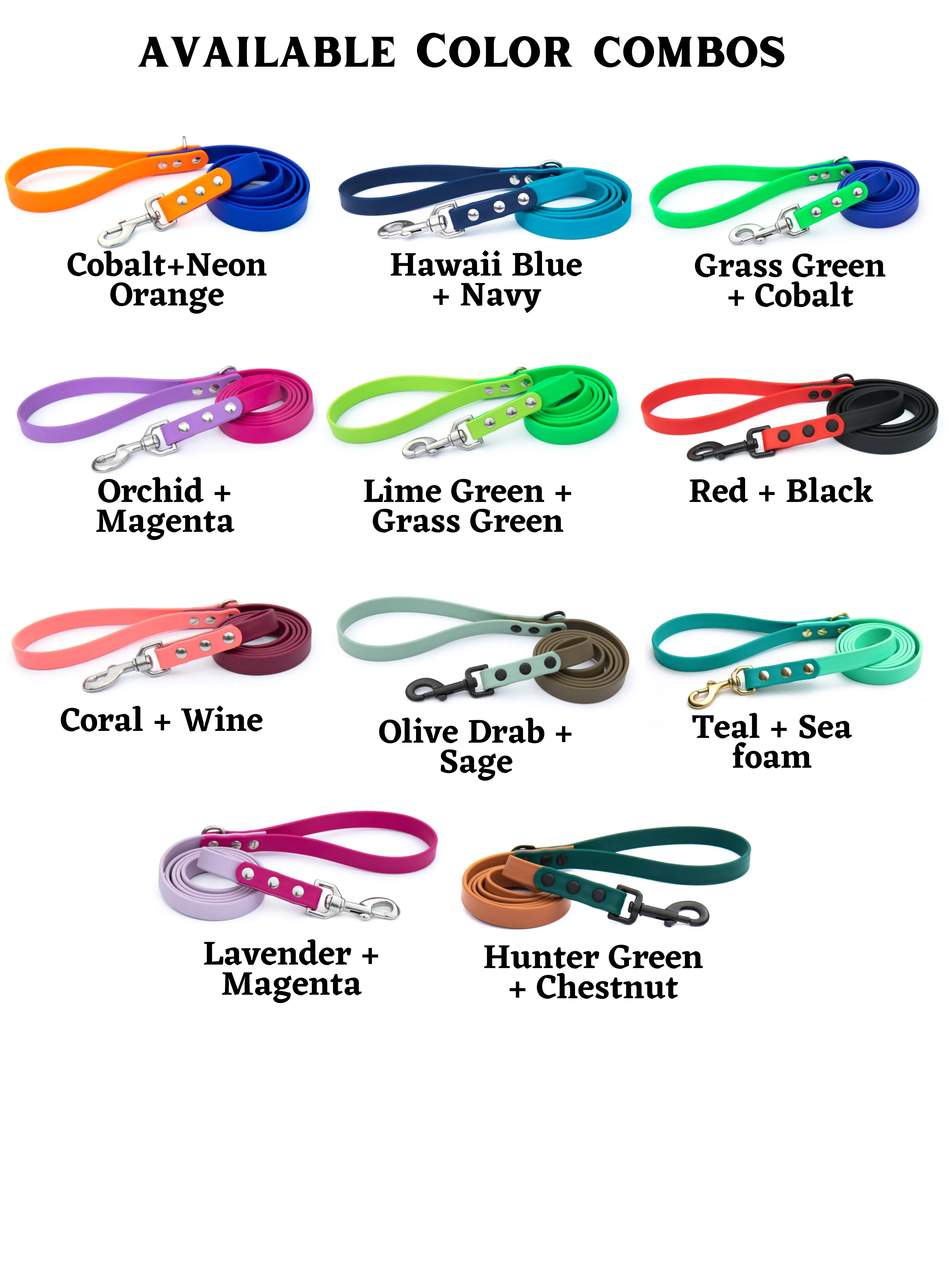 READY TO SHIP 5ft BioThane® Leashes