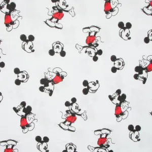 Rib 1 x1 Comb Cotton Knit Mickey Sketch