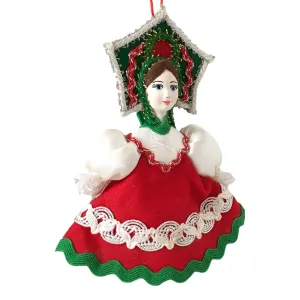 Russian Girl Christmas Tree Ornament