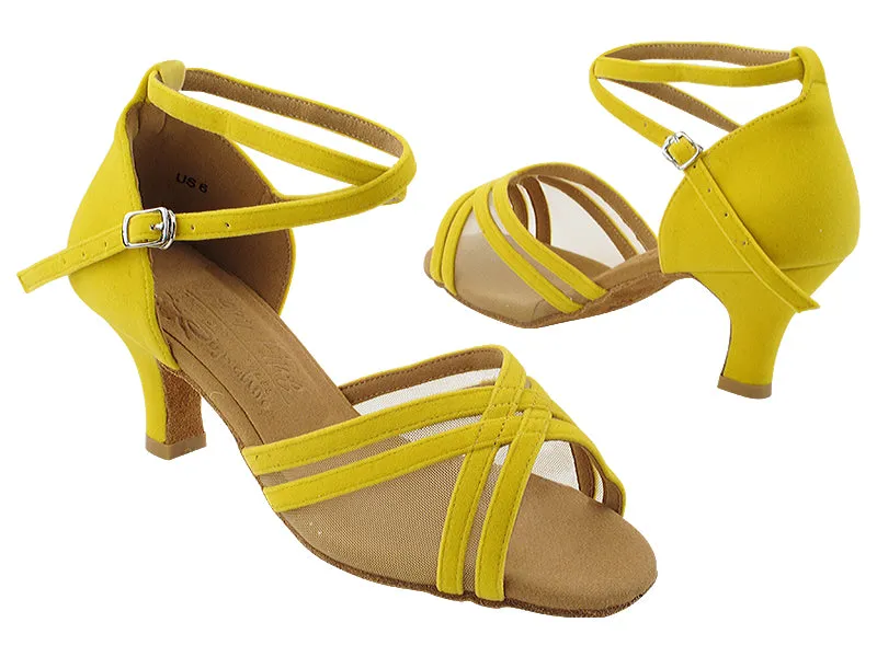 S9204 248 Yellow Velvet_Flesh Mesh
